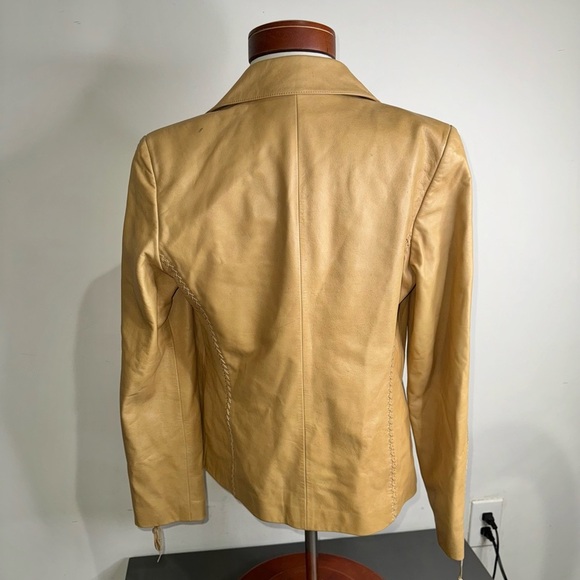 Lafayette 148 NY Women's Tan Leather Southwestern Jacket - Picture 3 of 12
